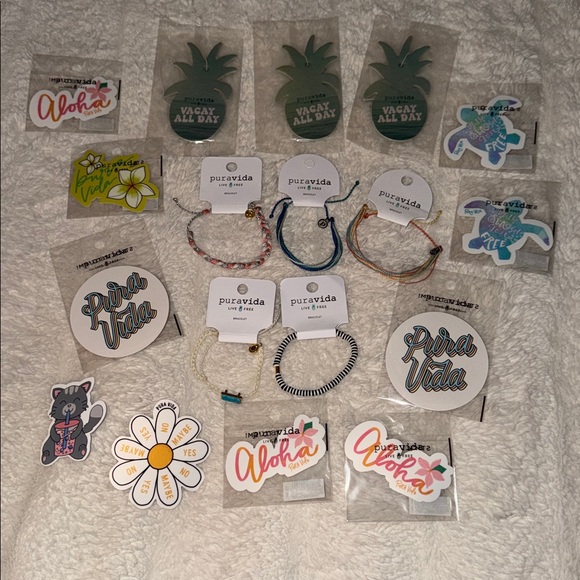 Pura Vida Accessories - NWT Pura Vida Bracelet Bundle with Stickers & Car Fresheners